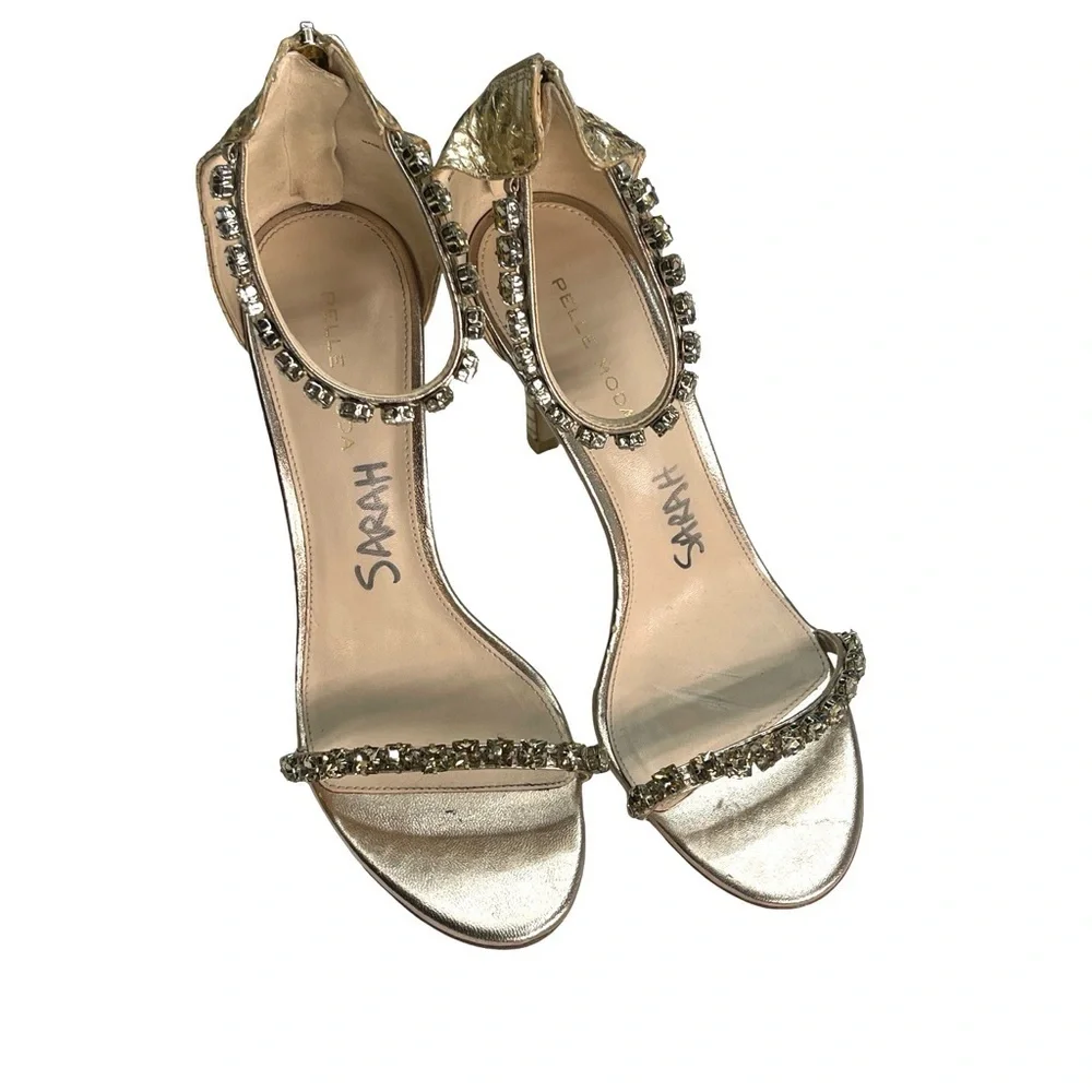 Pelle Moda Frisk Embellished In Snake and Gold Size 8M - previously worn - Picture 3 of 6